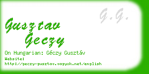 gusztav geczy business card