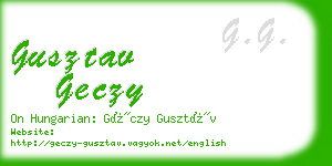 gusztav geczy business card